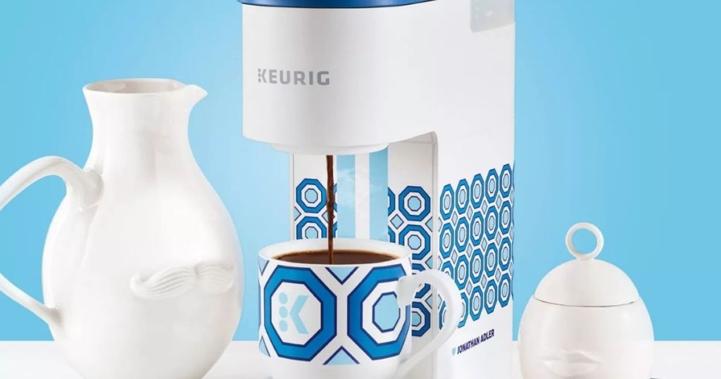 Keurig K-Mini Limited Edition with cup and white serveware
