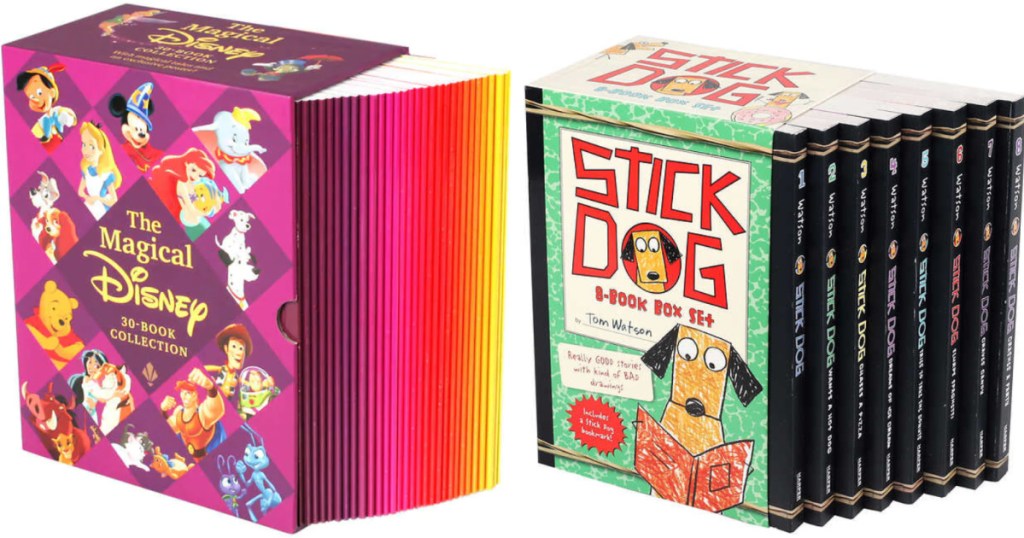 disney kids book box set and stick dog boxed book set 