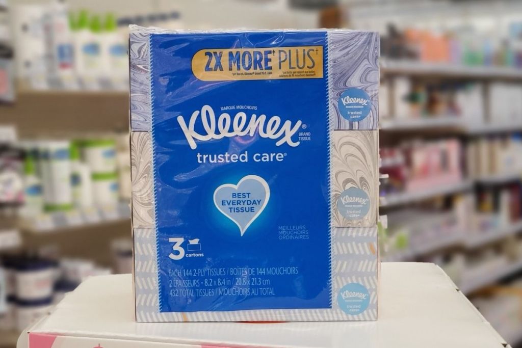 Kleenex Facial Tissue 3-Pack in store