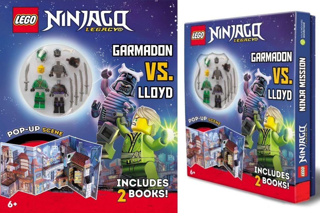 2 views of LEGO Ninjago Legacy 2-Book Set in packaging
