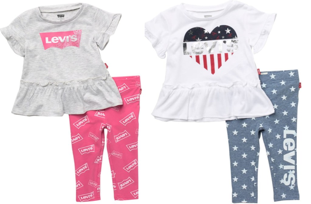 2 baby girl levi's outfits