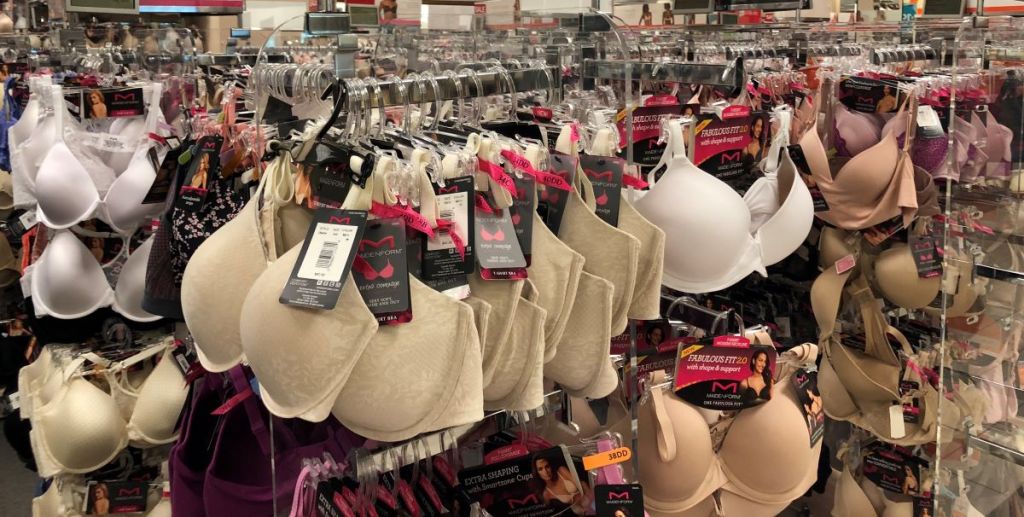 display of Maidenform bras at Kohl's