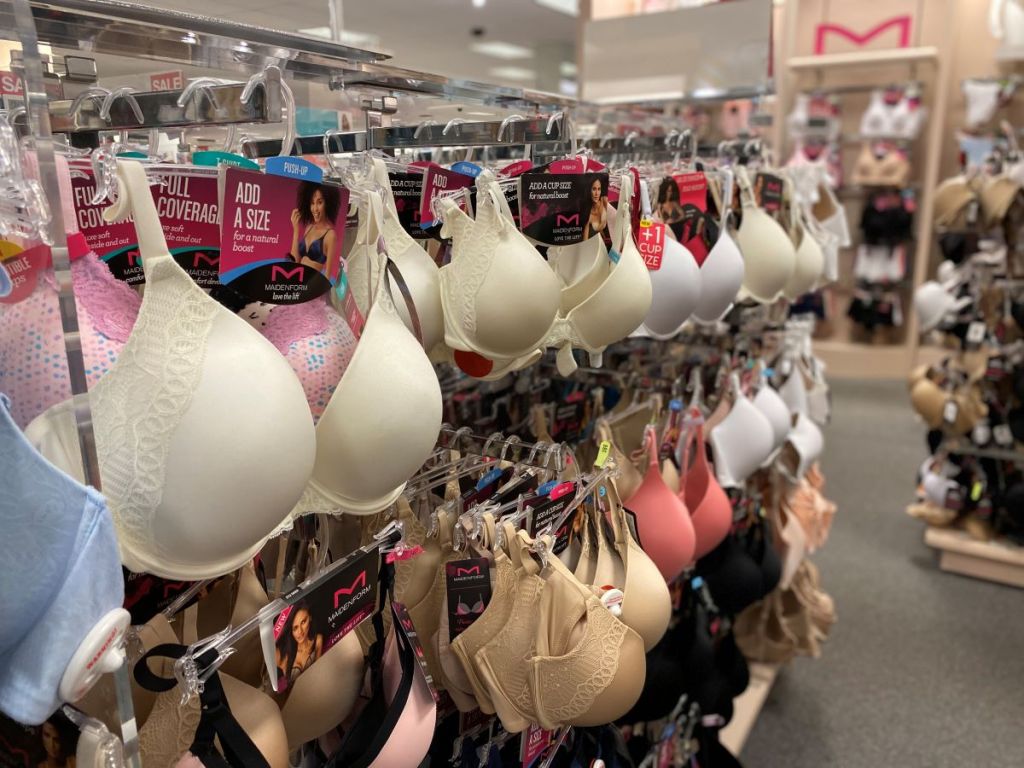 display of Maidenform bras at Kohl's