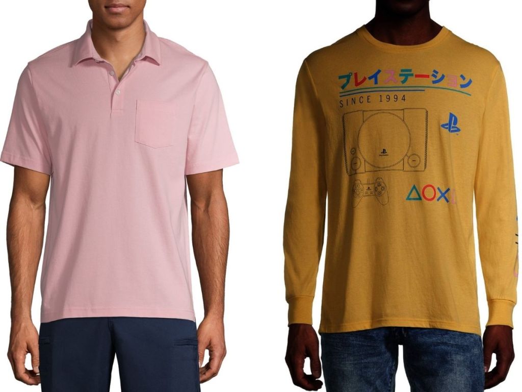 two men's shirts from Walmart