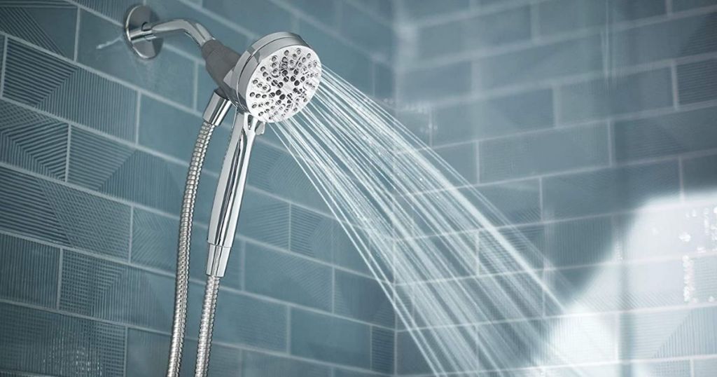showerhead with water coming out