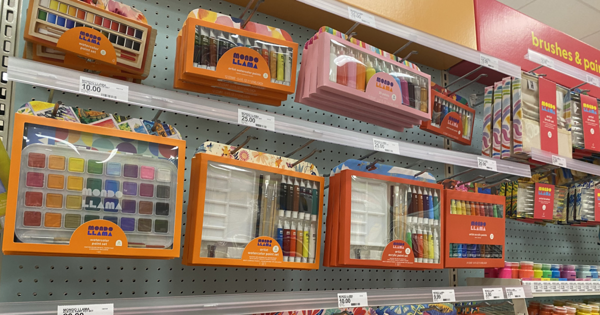Large in-store display of craft sets