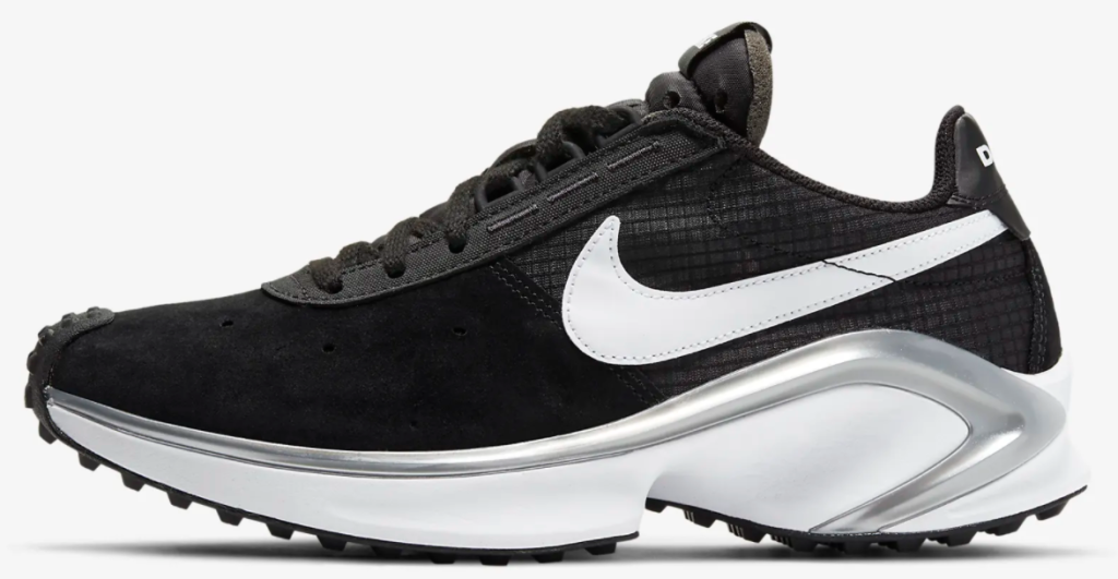 black and white Nike shoe