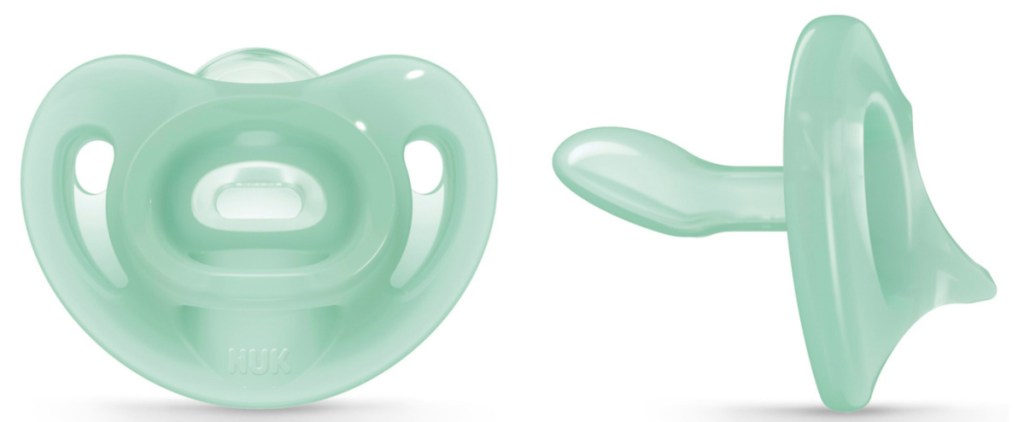 back and side view of nuk pacifier