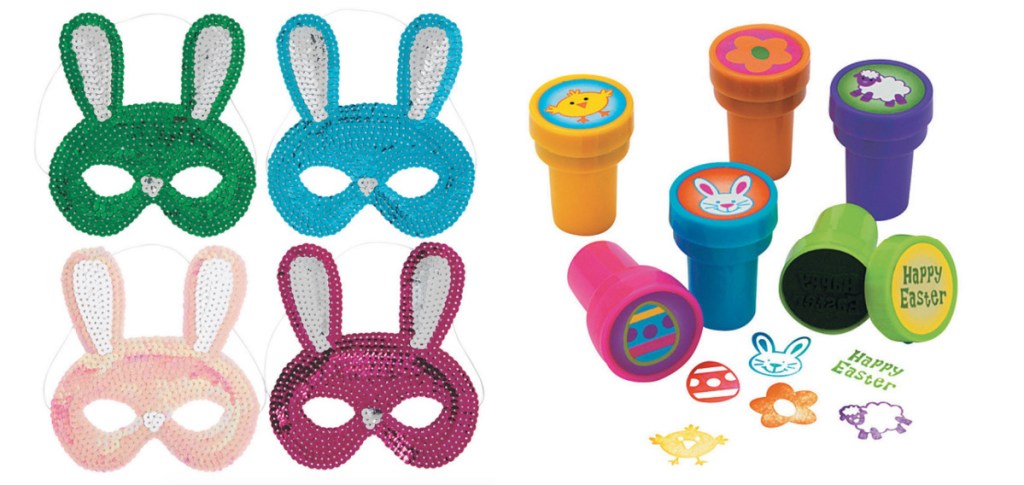 easter bunny masks and easter stamps