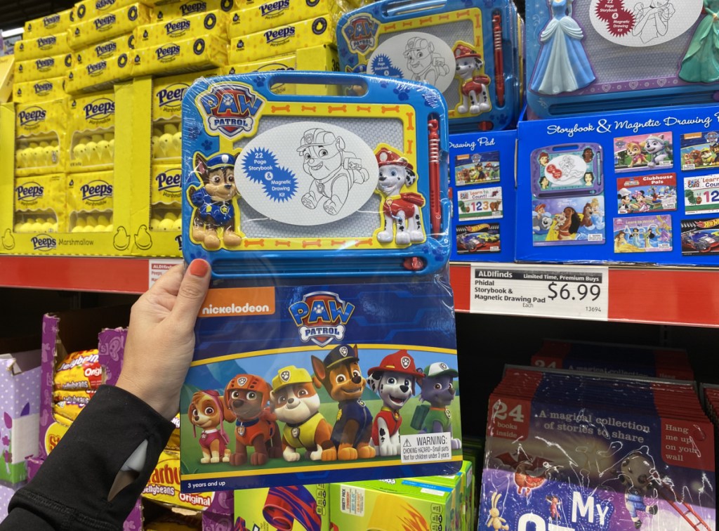 Paw Patrol themed Magnetic Drawing pad in-hand