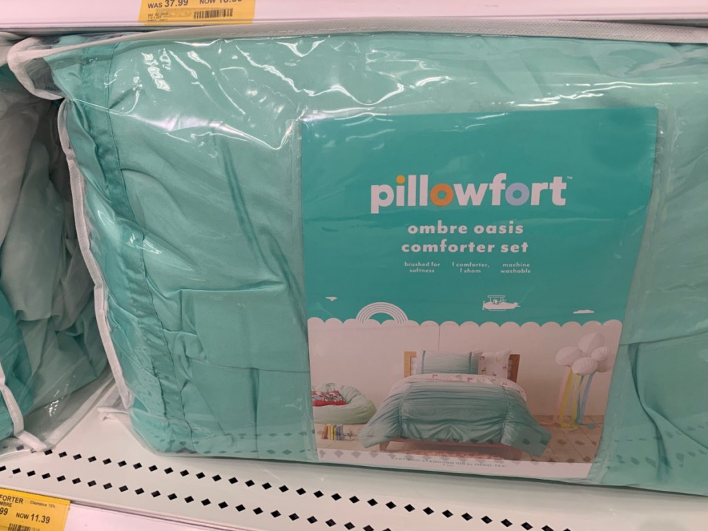 pillowfort pinch pleat mint green comforter