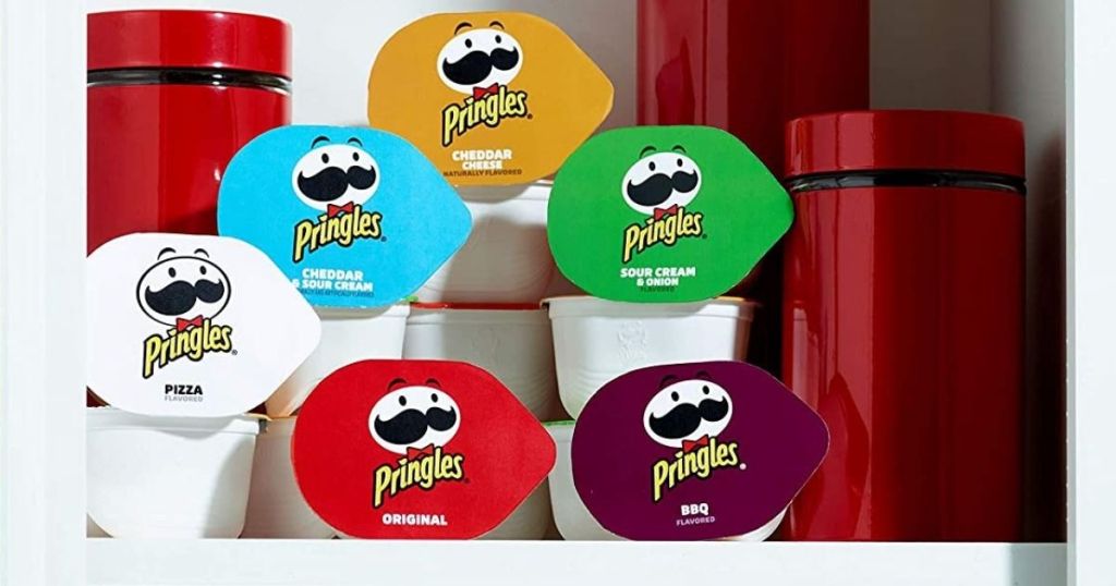 Pringles Snack Stacks Cups in a cupboard