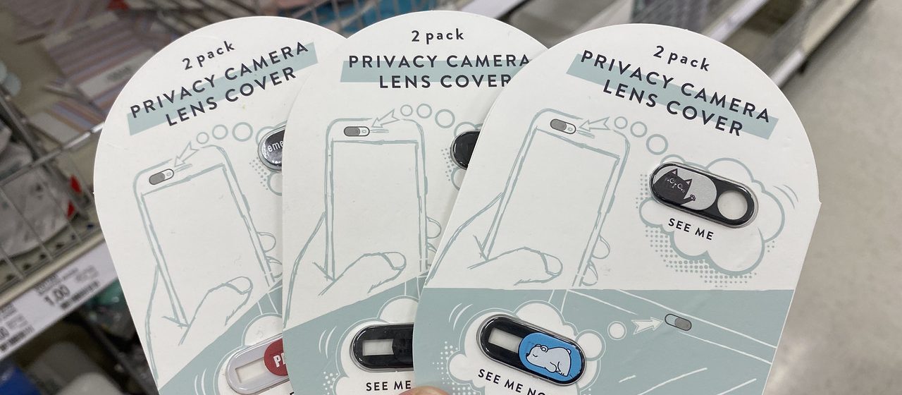 Hand fanning out Privacy Camera Lens Cover 2-Packs