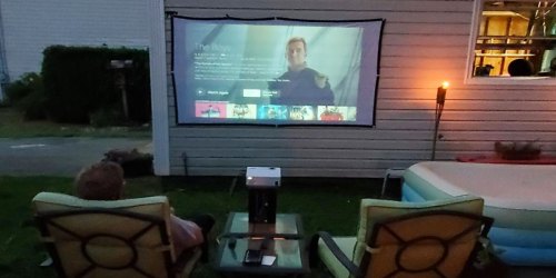Portable Mini Projector & 100″ Screen Just $89.99 Shipped on Amazon | Make Family Movie Night Epic!