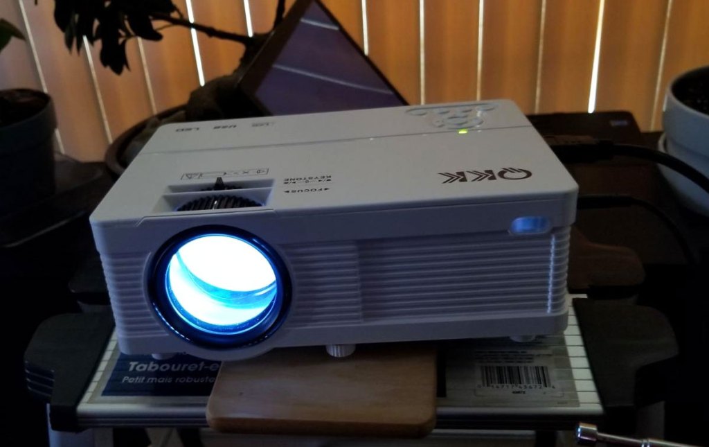 white movie projector