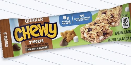 Quaker Chewy Granola Bars 58-Count Variety Pack Only $7 Shipped on Amazon