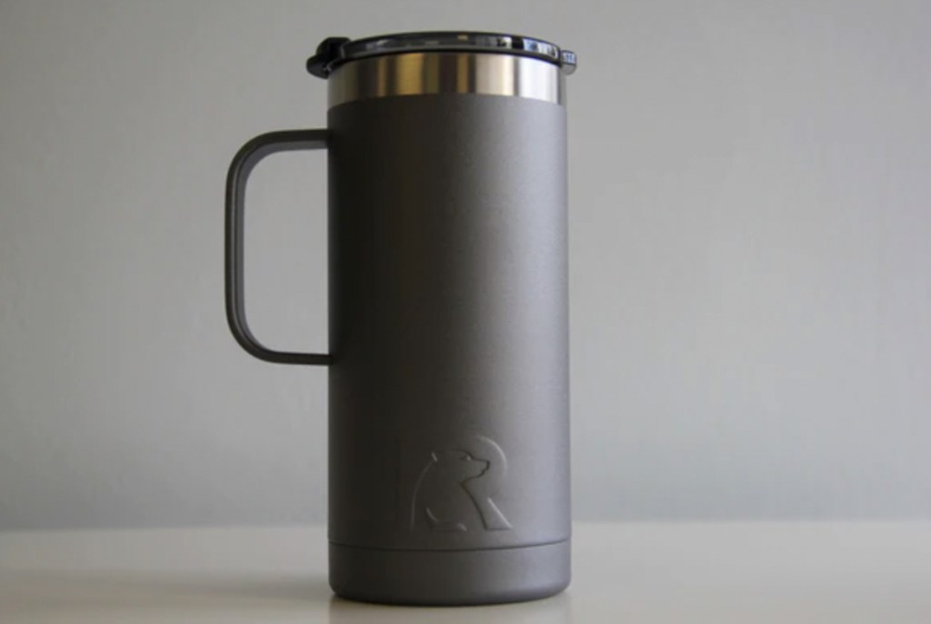 stock photo of gray rtic coffee mug