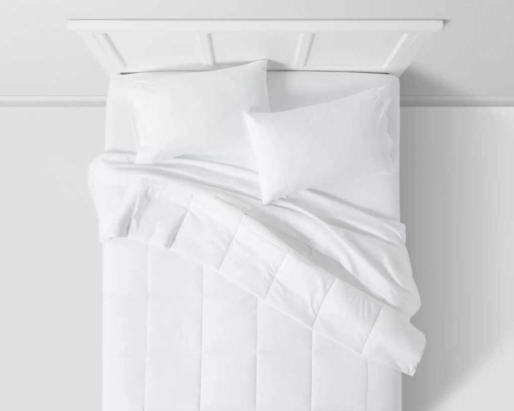 Room Essentials Down-Alternative Comforter on bed