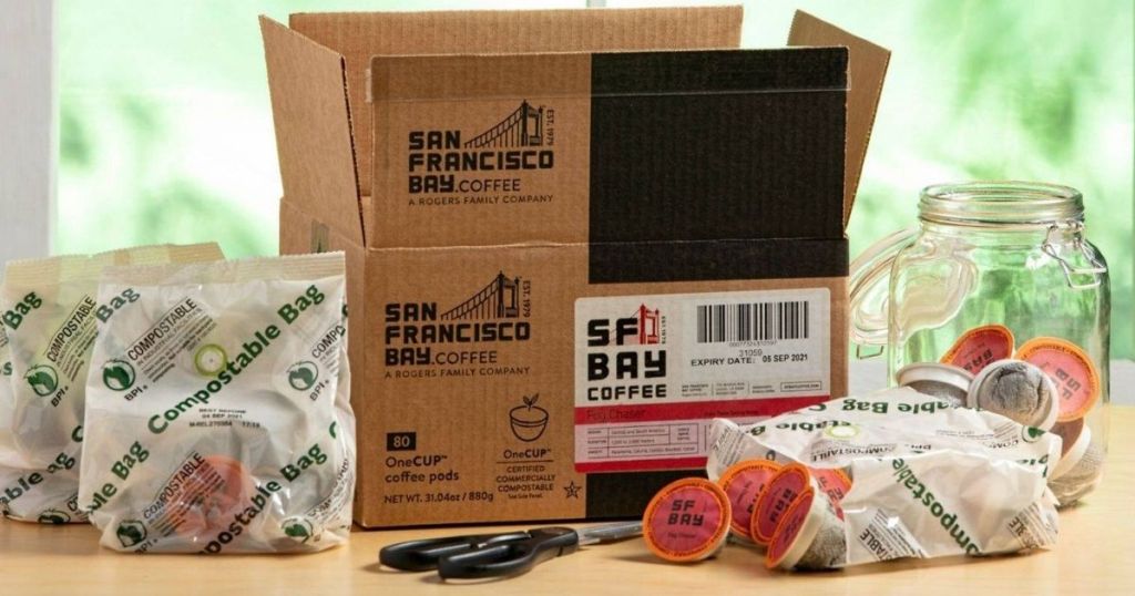 SF Bay Coffee Fog Chaser pods and box