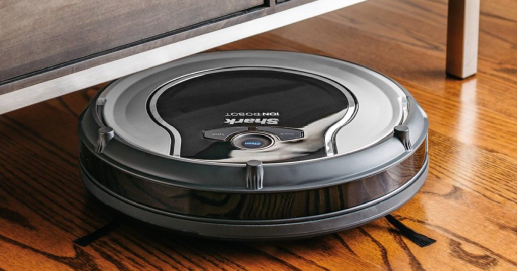 Shark Ion Robot Vacuum under a table