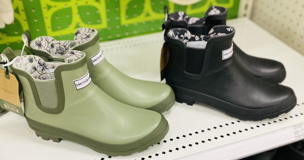 smith and hawken short rain boots