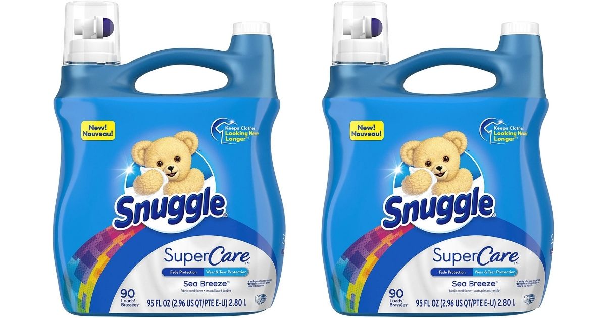 two bottles of Snuggle Super Care