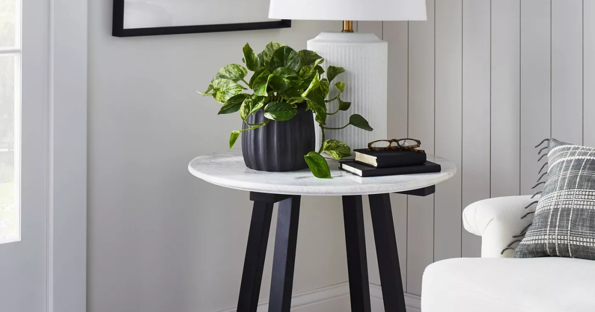 threshold marble accent table