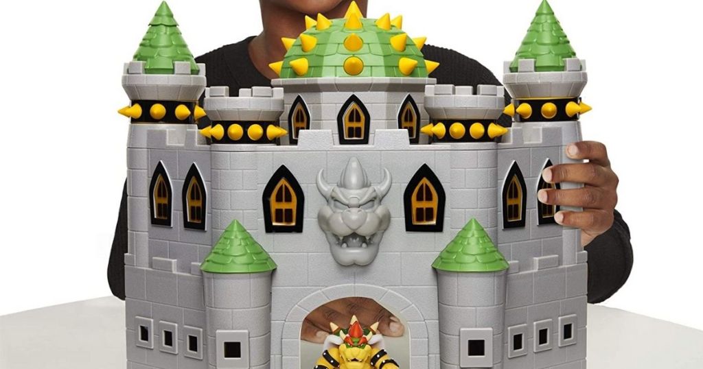 child with Super Mario Bros Bowser Castle