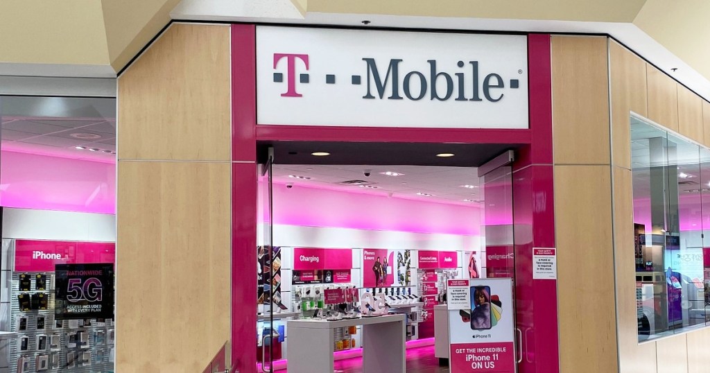 T-Mobile storefront in mall