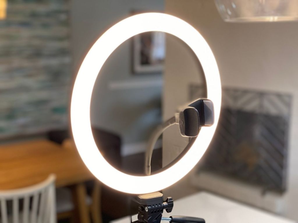 close up of ring light 