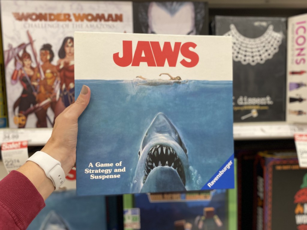 hand holding jaws game at target 