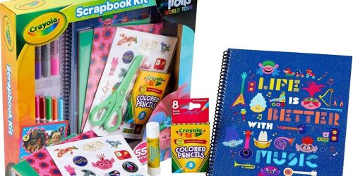 Crayola Trolls 2 World Tour Scrapbook Kit w/ Over 60 Art Supplies Only $7.99 on Amazon (Regularly $14)