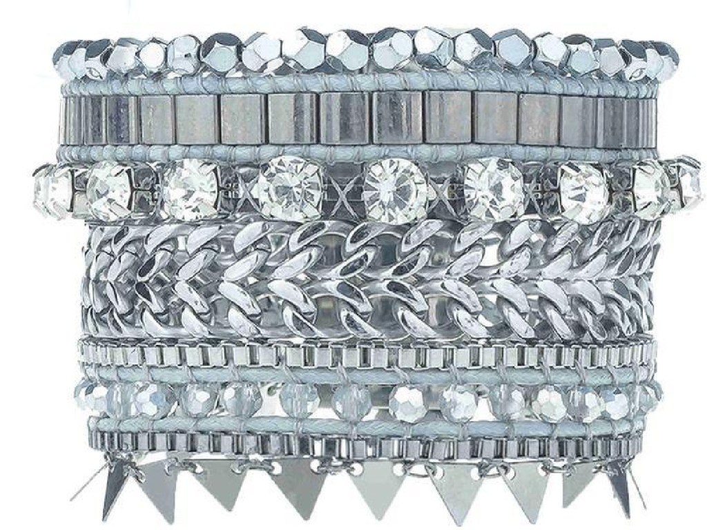 Large beaded cuff bracelet