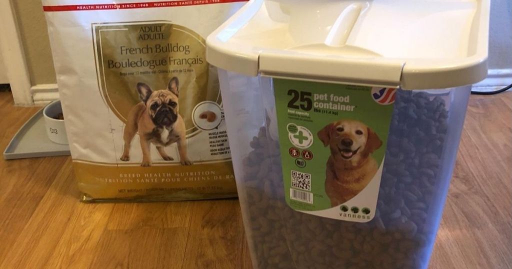 Van Ness Pet Food Container with dog food
