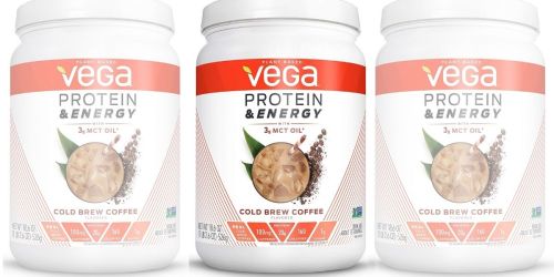 Vega Cold Brew Coffee Protein Powder 18.6oz Canister Only $14 Shipped on Amazon (Regularly $35)