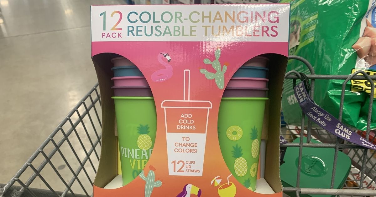 Zak ColorChanging Tumblers w/ Lids & Straws 12Pack Only 14.98 for Sam's Club Members