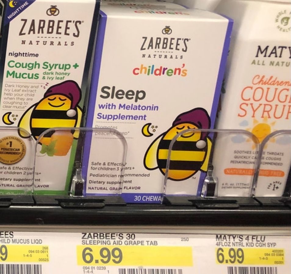 Zarbees SLeep Products on shelf at Target