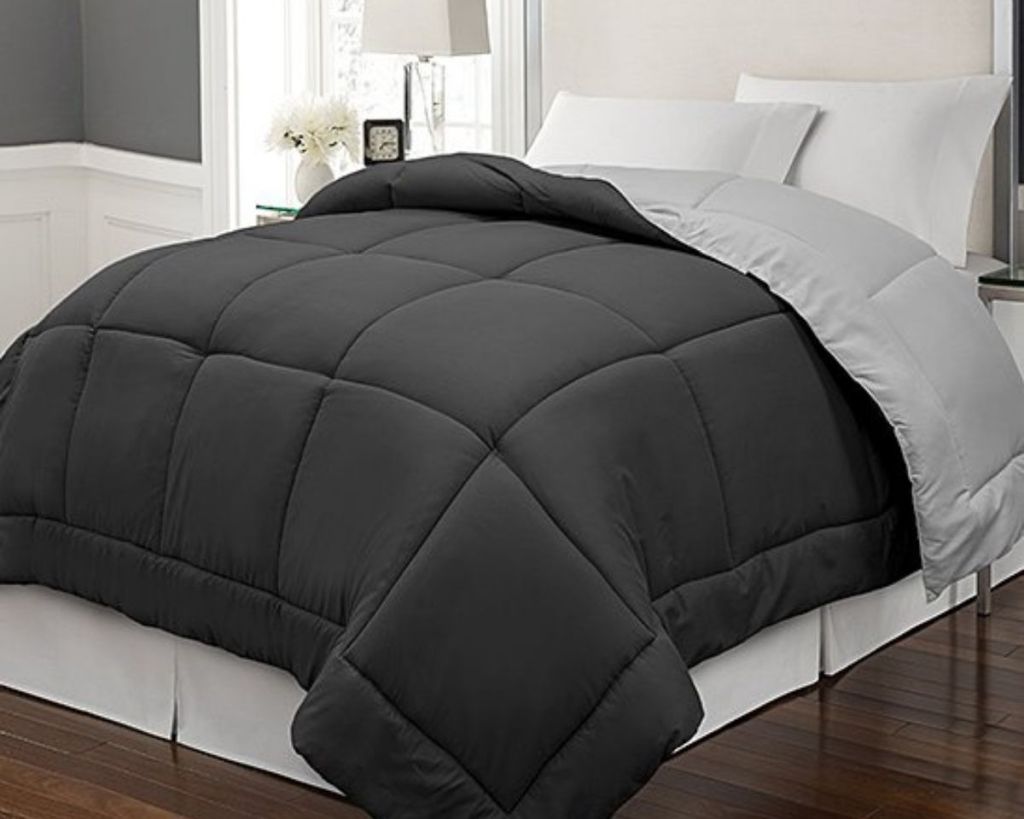 Zulily Down Alternative Comforter on bed