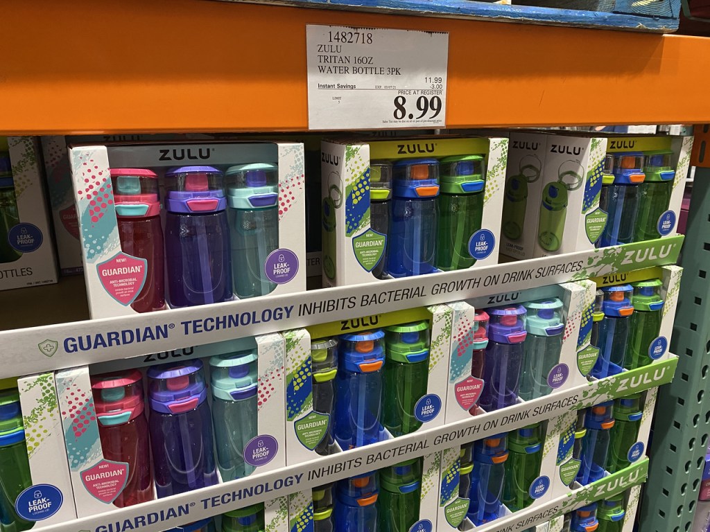 ZULU Kids Water Bottles 3-Pack Only $8.99 at Costco (Just $3 Per