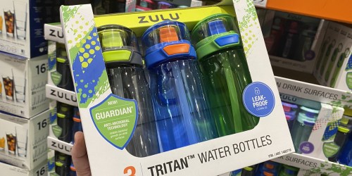 ZULU Kids Water Bottles 3-Pack Only $8.99 at Costco (Just $3 Per Bottle)