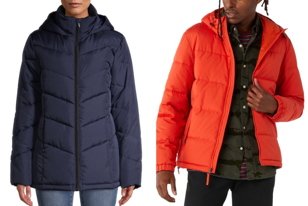 men and womens adult puffer jackets