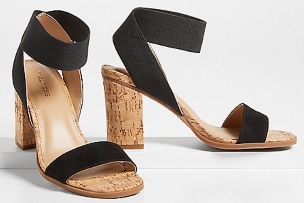 black block heel sandal