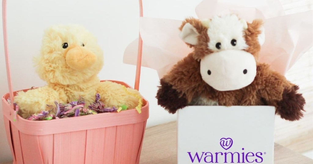 easter warmies jr duck and cow