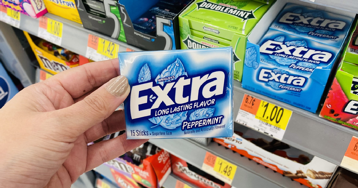 Free Extra Gum 15 Stick Slim Pack At Walmart Just Use Your Phone Hip2save