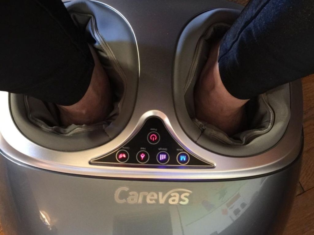 feet in foot massager
