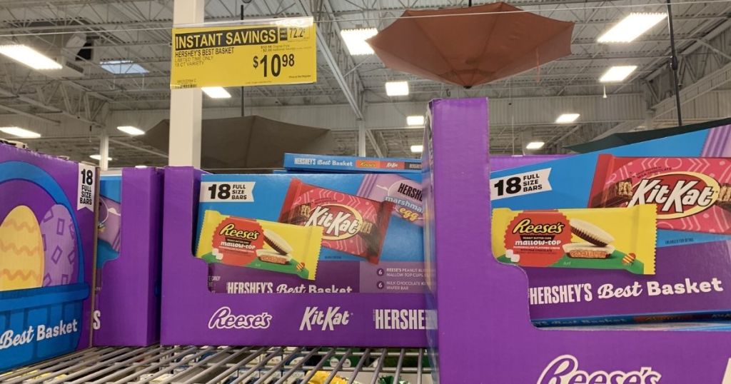 Hershey's assortment candy on store shelf