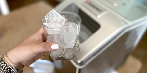 This Countertop Ice Maker Makes 40 Pounds of Ice Cubes A Day!