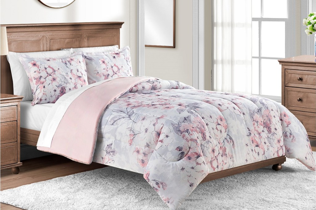 lavender floral bedding set
