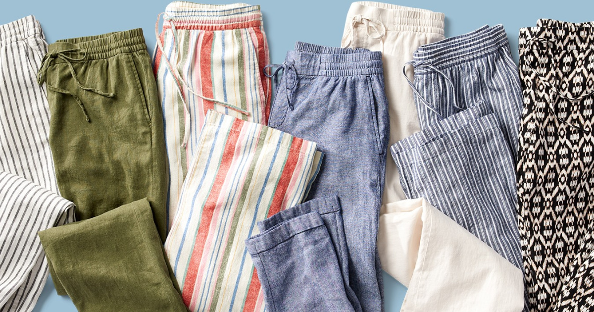 women's linen pants at Old Navy