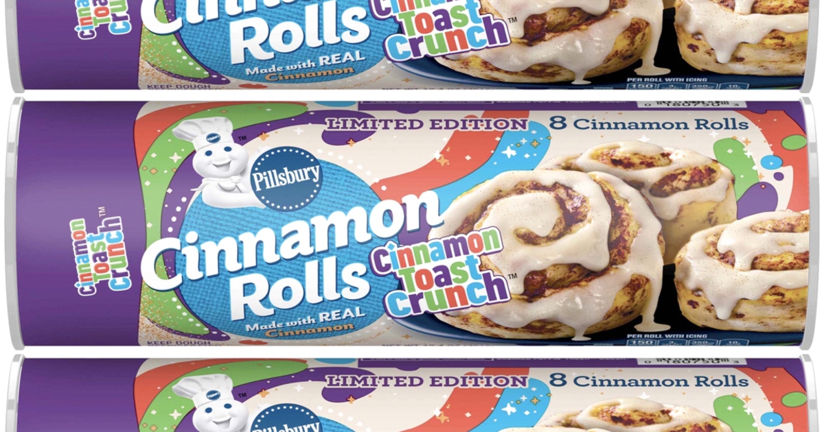 3 canisters of cinnamon rolls